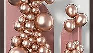 PartyWoo Metallic Rose Gold Balloons, 85 pcs Rose Gold Metallic Balloons Different Sizes Pack of 18 Inch 12 Inch 10 Inch 5 Inch Rose Gold Balloons for Balloon Arch, Party Decorations, Rose Gold-G107