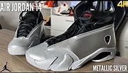 Air Jordan 14 Metallic Silver On Feet Review