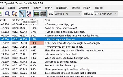 Subtitle Edit 制作双语字幕（一）