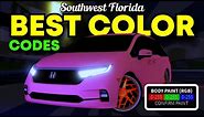 BEST COLOR CODES TO USE IN SOUTHWEST FLORIDA ROBLOX