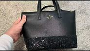 Kate Spade New York Ina Greta Court Glitter Crossbody Bag Top Handle Handbag Review