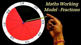 Maths Working Model on Fractions | Fraction Math TLM | Math Fractions Working Model | Maths Project
