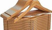 Utopia Home Premium Wooden Hangers 20 Pack - Durable & Slim Coat Hanger - Suit Hangers with 360-Degree Rotatable Hook - Wood Hangers with Shoulder Grooves (Natural Color)