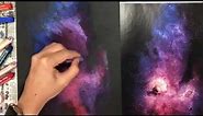 Creating Galaxy with Oil Pastels