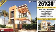 26 x 30 house plans | 26 X 30 | Budget 20-25 Lakh | House Plan | Walk through | Complete Details