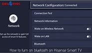 How to turn on bluetooth on Hisense Smart TV
