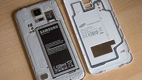 Samsung Galaxy S5 official wireless charging cover hands-on