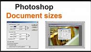 Photoshop Document Sizes