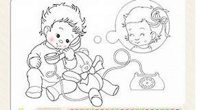 Telephone Coloring Pages For Kids - Telephone Coloring Pages
