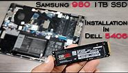 Samsung 980 1TB SSD Unboxing & Benchmark Test | Install Samsung 980 SSD in DELL Inspiron 5406