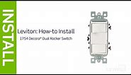 How to Install a Decora Combination Device with Two Single Pole Switches | Leviton