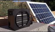 Solar Electric Air Heater! (100W 12V) - 100W Solar Panel runs it! - PV space heating!! Ez DIY