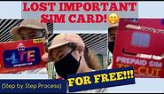 How to get a same number in a new sim card with a lost sim