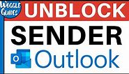 How to unblock an email sender in Outlook on the web