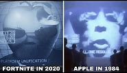 Fortnite 1984 Apple Parody Video & Original Apple Trailer