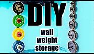 Weight Plate Storage DIY Wall Mount Bumper Rack for Home Gym