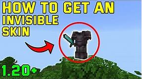 How To Get A Invisible Skin In Minecraft 1.20+ (Minecraft Bedrock)