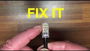 How to replace an RJ45 ethernet connector plug yourself