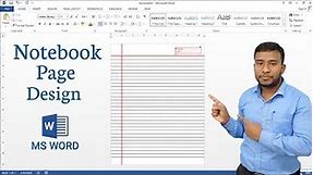 How to Design Notebook Page in Microsoft Word | Notebook Page Design in MS Word