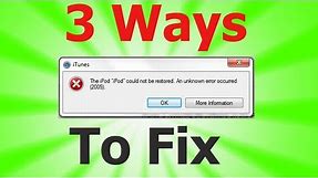 3 Ways To Fix Error 2005 & Error 1 on iPhone, iPad & iPod Touch