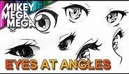 How To Draw EYES FROM AN ANGLE IN ANIME MANGA