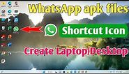 Whatsapp icon laptop home screen par kaise laye | How to create whatsapp shortcut on desktop