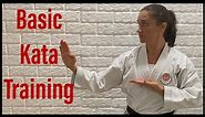 Karate workout: basic kata training