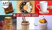 6 DIY Clothespin Crafts | Home Decor Ideas | Useful crafts | Best out of waste Ideas