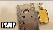 PAMP Gold Bar Pendant Frame Size Review - 10 Gram Suisse 24K