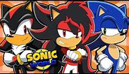 Sonic and Shadow Meet FEMALE SHADOW | Shadie Plays Sonic world (FT Sonica & Tailsko)