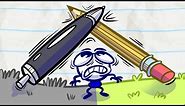 Pencilmate's Battle Of Ink! | Animated Cartoons Characters | Animated Short Films | Pencilmation