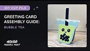 Bubble Tea Greeting Card SVG Cut File | DIY Boba Tea Birthday Card svg