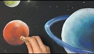 Space art for kids - real time