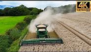 4K 2024 Heavy Machinery John Deere Harvesting Wheat Agricultural Farming JCB Tractors