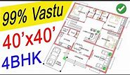 40X40 East Facing House Plan as per Vastu | 1600 Sqft | 40x40 house design | 12x12 Meter | 180 Gaj