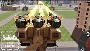 War Robots: Fury Triple Trebuchet Sniper Setup Test Server Gameplay WR