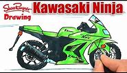 How to draw a Kawasaki Ninja Motor Bike