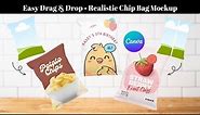 Drag & Drop Chip Bag Mockup Demo / Tutorial • Editable Canva Template