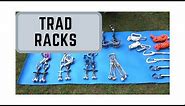 Trad Climbing Rack for Beginners and Experts (and equipment)