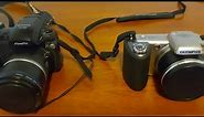 Two Large Point and Shoot Digital Cameras - Fujifilm FinePix S5000 & Olympus SP-600UZ