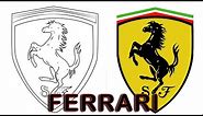 How to Draw a Ferrari Logo | Easy Ferrari Symbol Step by Step Drawing Tutorial