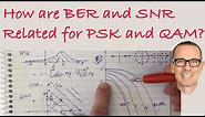 How are BER and SNR Related for PSK and QAM?