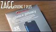 ZAGG Invisible Shield Glass + Privacy Unboxing & Installation for iPhone 7 Plus