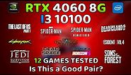 RTX 4060 + I3 10100 | is this a good Pair? | 12 Games Tested🔥