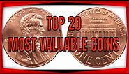 TOP 20 Most Valuable Coins in Circulation - Rare Pennies, Nickels, Dimes & Quarters Worth Money
