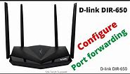 How to configure Port forwarding in dlink 650