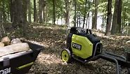 RYOBI 40V HP Brushless 12-Ton Kinetic Battery Electric Log Splitter Kit - 4.0Ah Battery and Charger Included RY40740