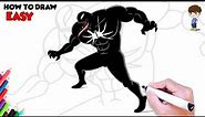 How to Draw Venom Step by Step Easy - Venom 2018 Drawing