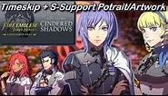 Ashen Wolves Timeskip Portrait + S-Support Artwork Fire Emblem: Three Houses Cindered Shadows DLC