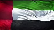 UAE Flag 5 Minutes Loop - FREE 4k Stock Footage - Realistic Emirates Flag Wave Animation